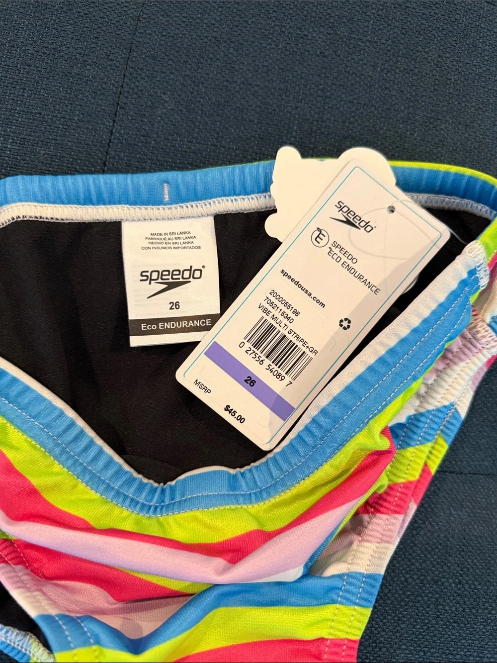 Speedo bright striped